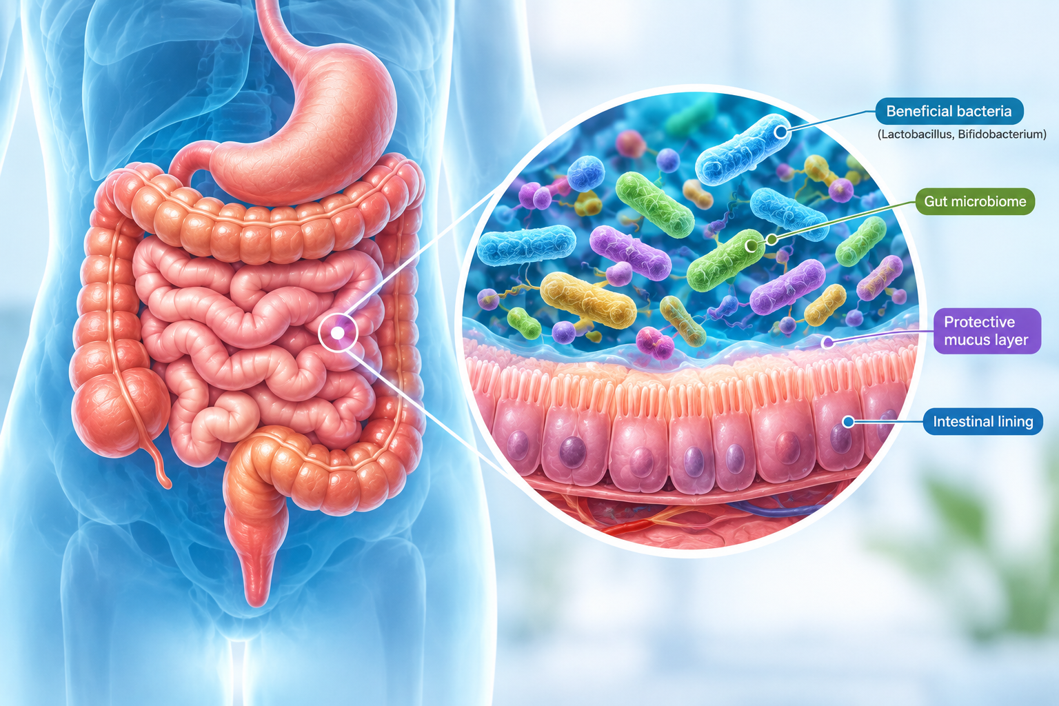 “How probiotics affect gut health and the intestinal microbiome”